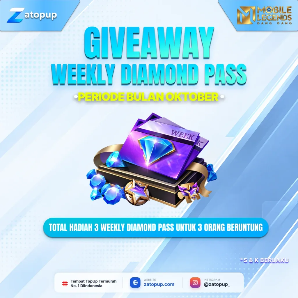Giveaway ZATOPUP 2026: Dapatkan WDP MLBB Gratis!